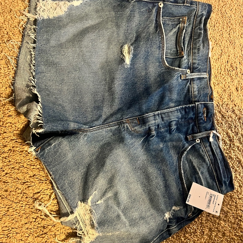 Good American Blue Jean Shorts